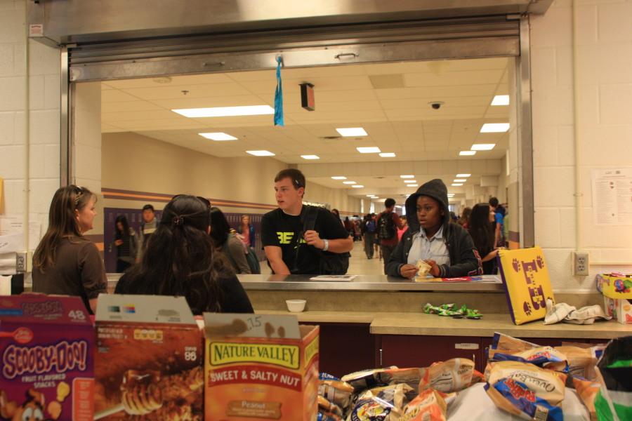 Students flock to the indoor concession stand 30 minutes after the final bell