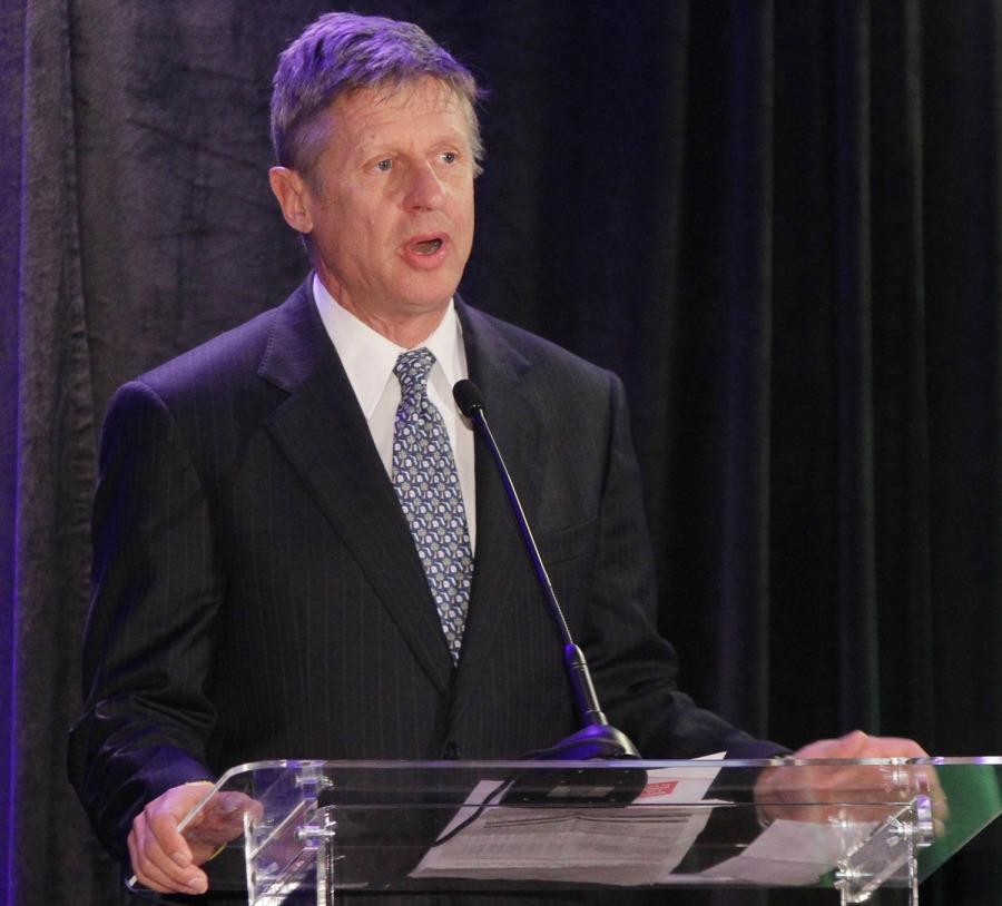 Gary Johnson speaks during the Libertarian Party presidential candidate debate at the Embassy Suites in Orlando, Florida, Saturday, February 11, 2012. 